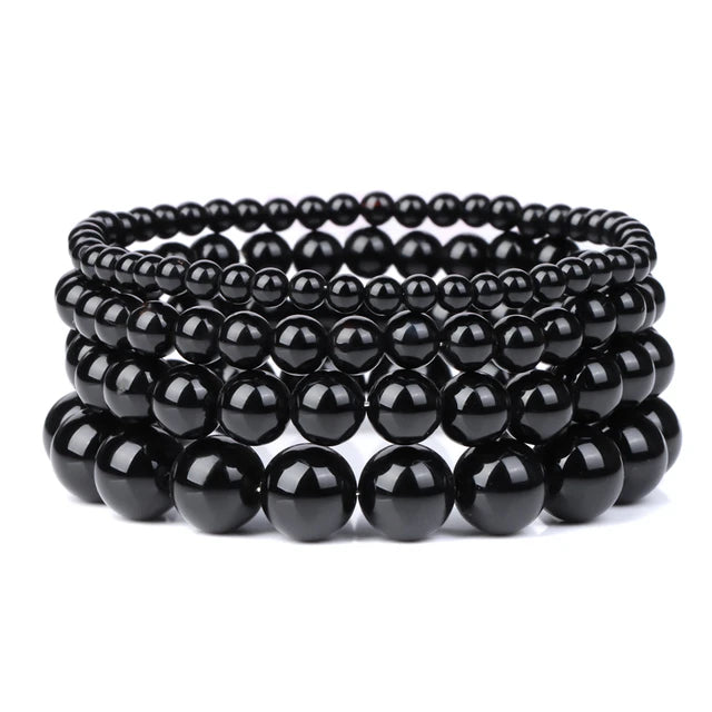 Black Obsidian Stretch Bracelet