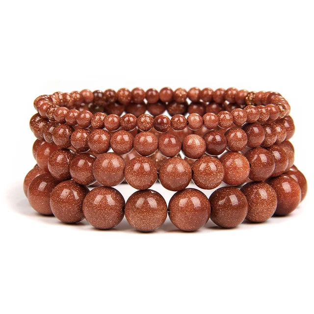 Brown Goldstone Stretch Bracelet