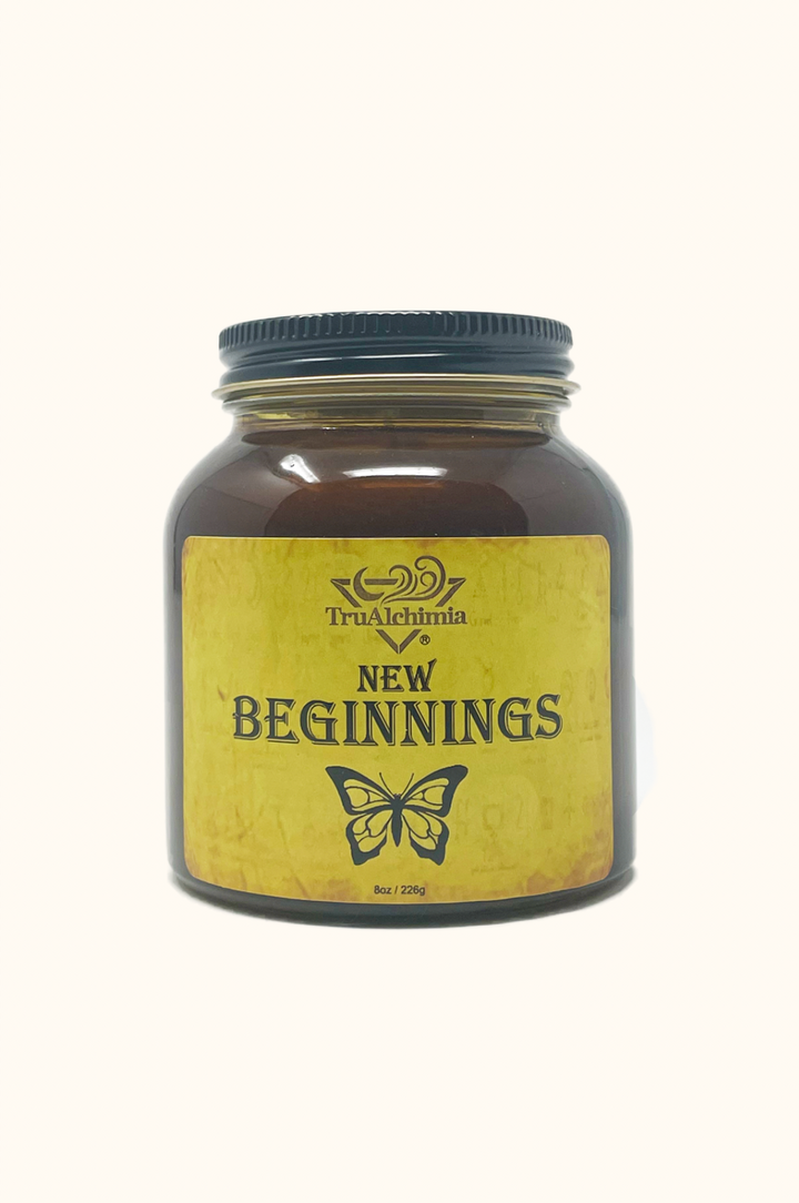 New Beginnings Crystal Infused Candle